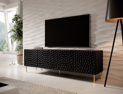 StolikTV.pl HOLE 190x40,5xH59,5 czarny mat