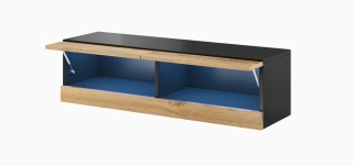 StolikTV.pl VIGO NEW 140 30/140/40 czarny/dąb wotan