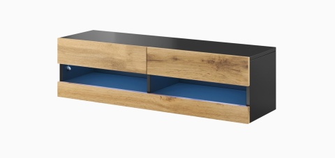 StolikTV.pl VIGO NEW 140 30/140/40 czarny/dąb wotan